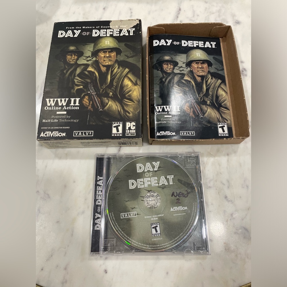 Day of Defeat Activision Valve LLC PC Game 2003 Complete CIB w/Box, Manual & Key
